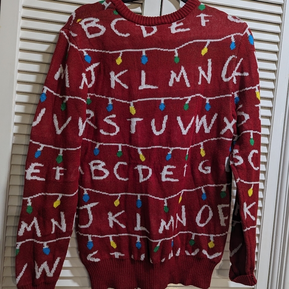 Men's Small Stranger Things Christmas Sweater - Picture 2 of 3